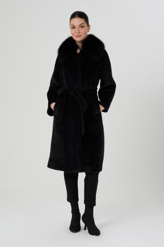 Angora Nakışlı Kurklu Kaban SİYAH - ORHAN