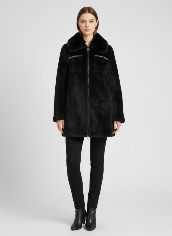 Cepli Fermuarlı Kaban SİYAH - ORHAN