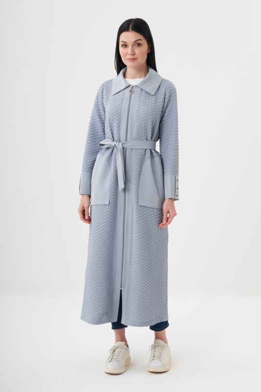 Cepli KuşGözü Detaili Fermuarlı Kap İNDİGO - ORHAN