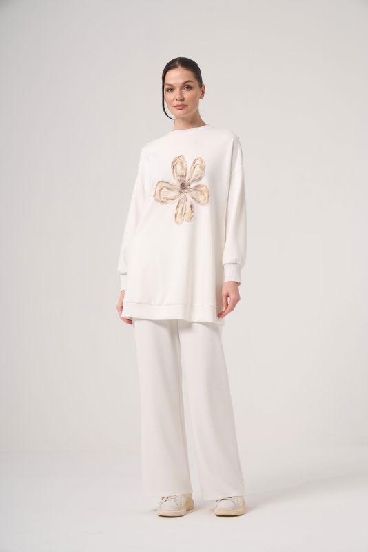 Digital Baskı Örme Takım EKRU - ORHAN