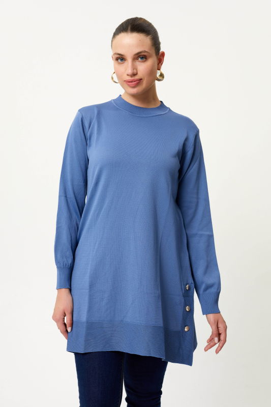 Düğme Detaili Triko İNDİGO - ORHAN