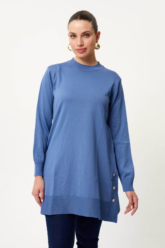 Düğme Detaili Triko İNDİGO - ORHAN