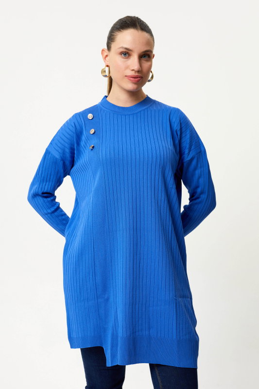 Düğme Detaili Uzun Kollu Triko SAKS - ORHAN