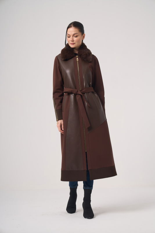 Fermuarlı Deri Detaili Kap KAHVERENGİ - ORHAN