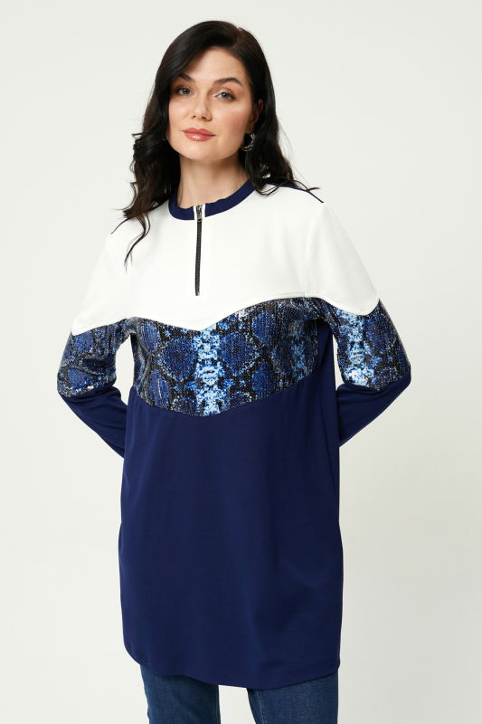 Fermuarlı Payet Detaili Tunik EKRU-İND - ORHAN