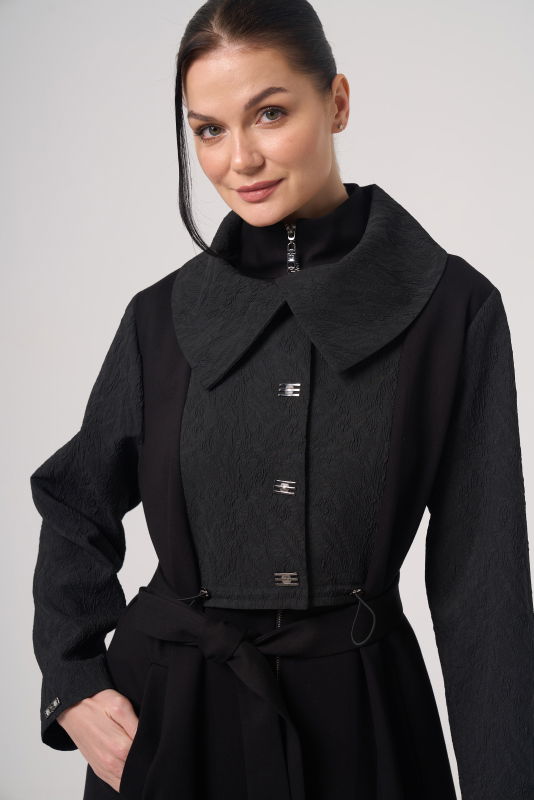 Fermuarlı Yakalı Kap SİYAH - ORHAN