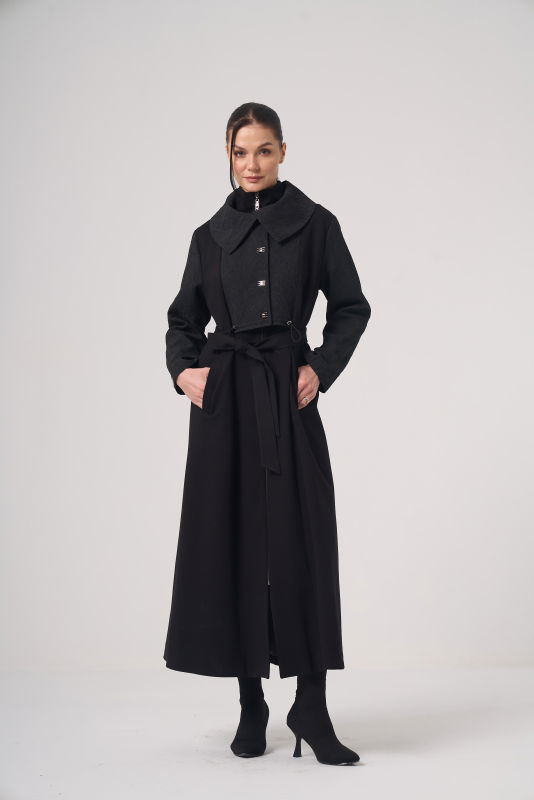 Fermuarlı Yakalı Kap SİYAH - ORHAN