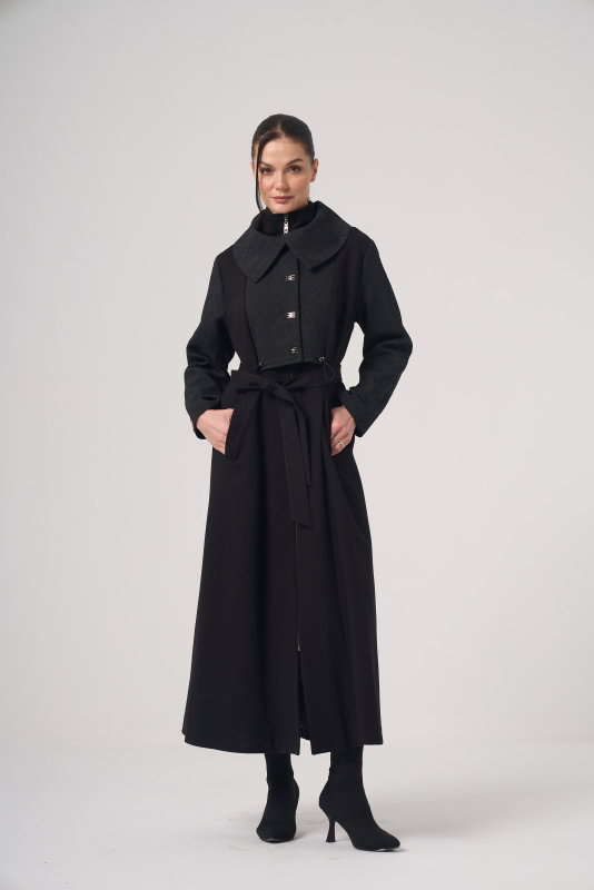 Fermuarlı Yakalı Kap SİYAH - ORHAN