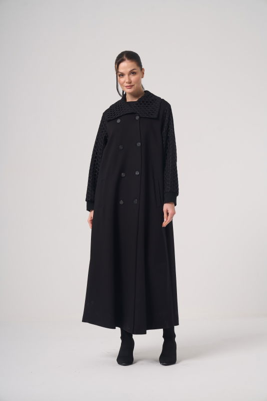 File Detaili Örme Kap SİYAH - ORHAN