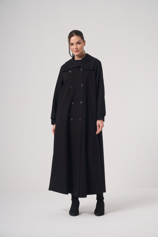 File Detaili Örme Kap SİYAH - ORHAN