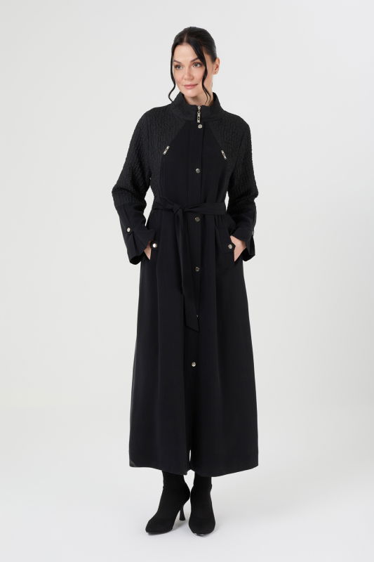 Jakar Detaili Çıtçıtlı Kap SİYAH - ORHAN