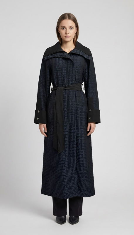 Jakarlı Fermuarlı Kap LACİ-SİYAH - ORHAN