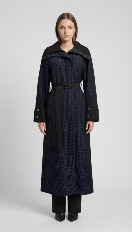 Jakarlı Fermuarlı Kap LACİ-SİYAH - ORHAN