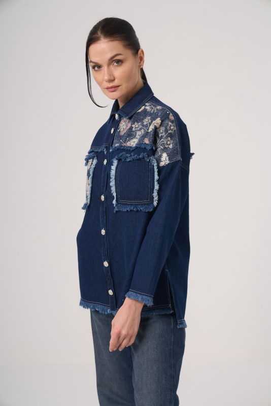 Kot Düğmeli Ceplı Ceket LACİVERT - ORHAN