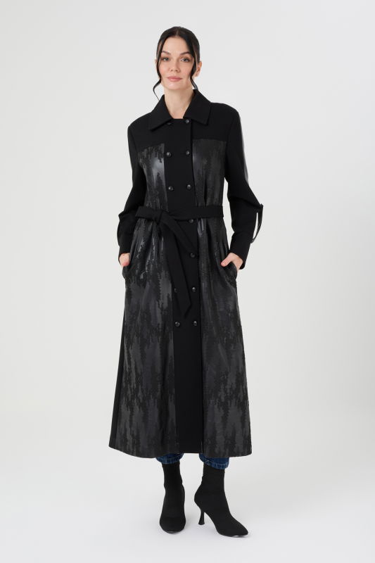 Nakışlı Deri Kap SİYAH - ORHAN