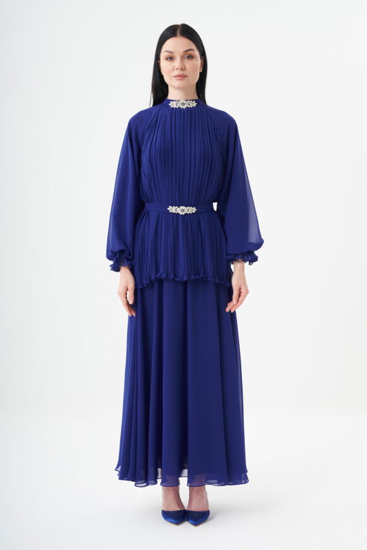 Piliseli Tunik Şifonlu Takım SAKS - ORHAN