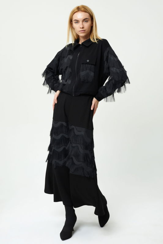 Puskullu Fermuarlı İkili Takım SİYAH - ORHAN